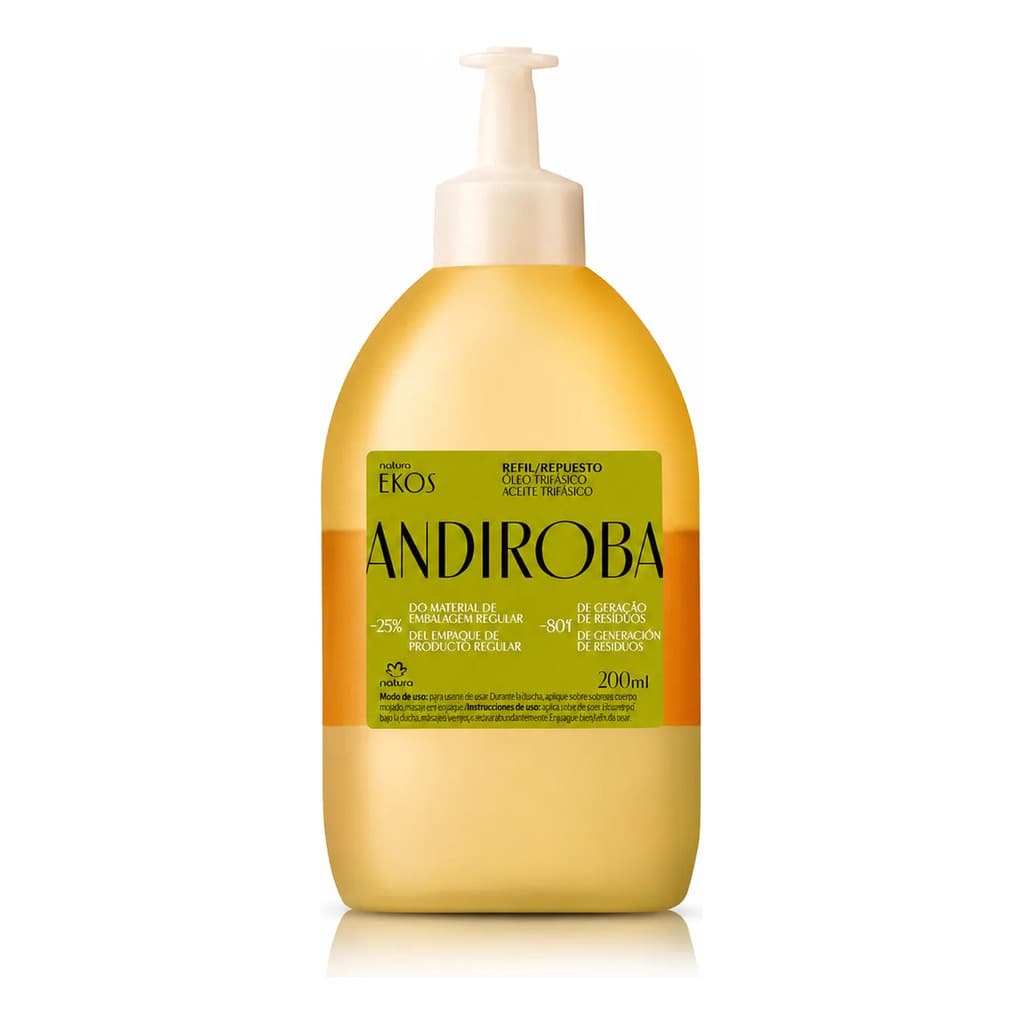 Refil Óleo Corporal Trifásico Ekos Andiroba 200ml Natura