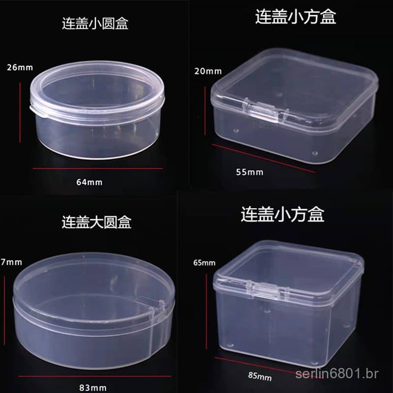 Acessórios, artigos de pesca, esponja de pó transparente, caixa plástica, caixa de armazenamento, acessórios para doces,