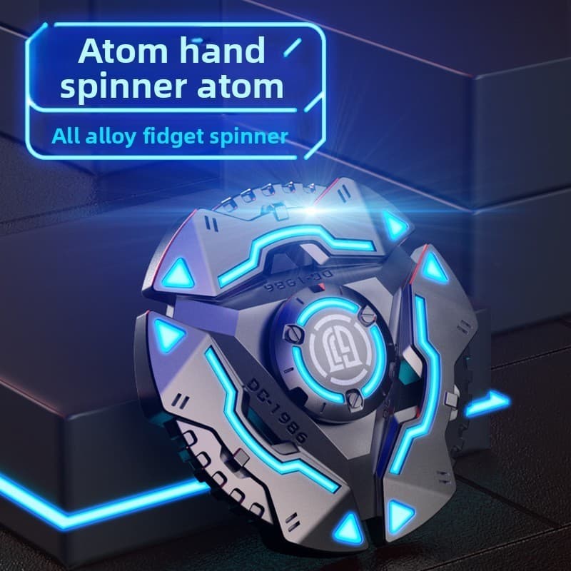 Atômico todo-Metal luminoso Fidget Spinner multifuncional mão torção rotativa adulto EDC Desktop jogar brinquedo de desc