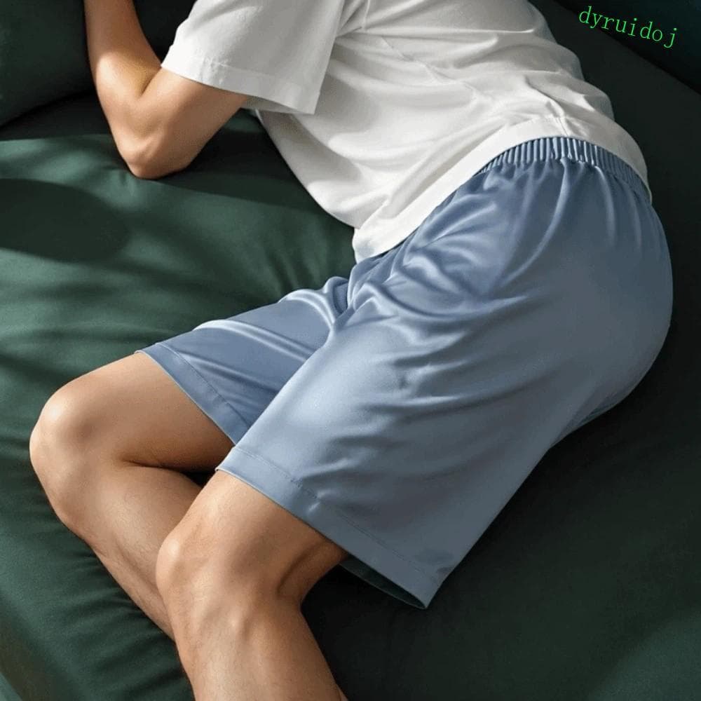 DYRUIDOJ1 Calças De Pijama Ice Slik , Dormir Masculinas Respiráveis Com Artefato De Sono , Shorts Masculinos Finos