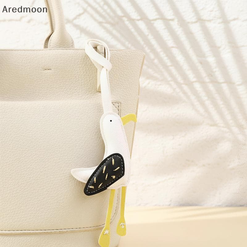 Chaveiro De Gaivota De Couro PU Exclusivo , Ornamento De Bolsa Com Design De Retalhos Fofos Para Presente De Trabalhador