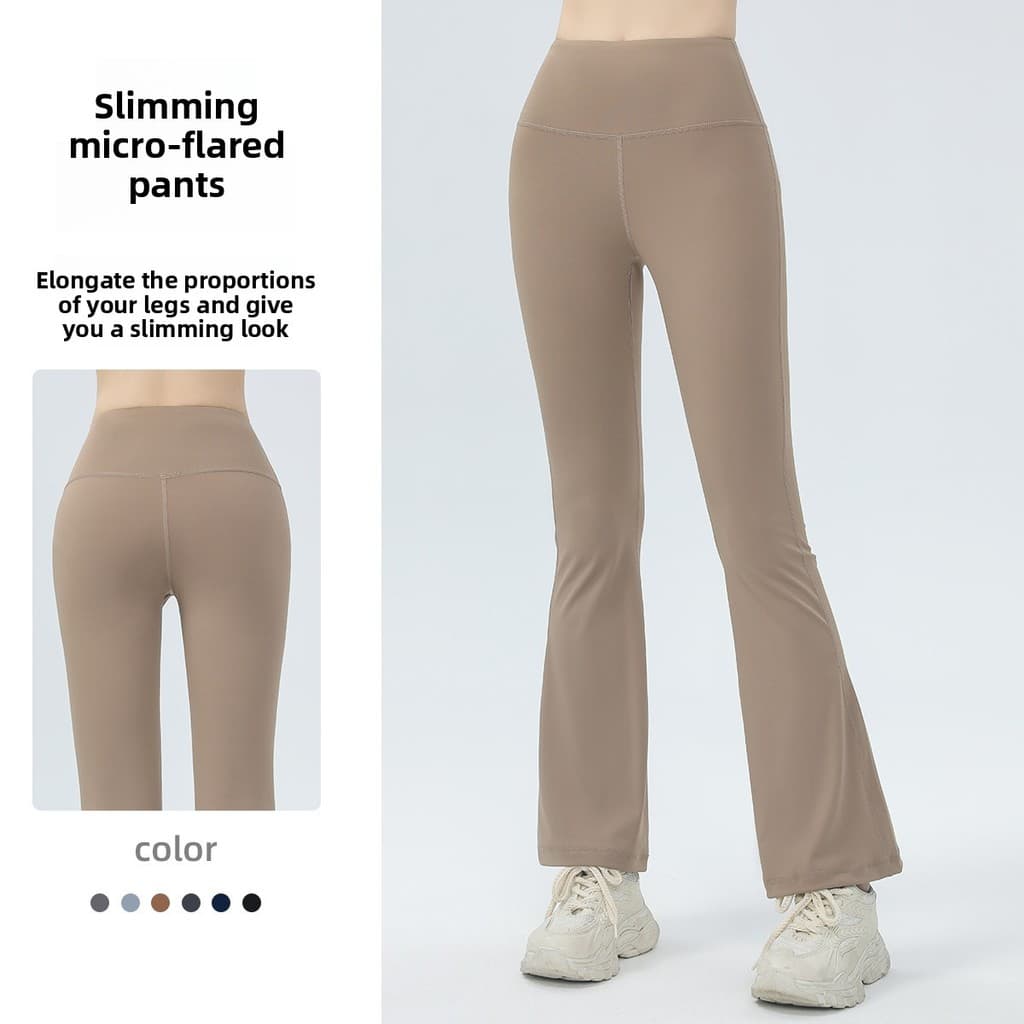 Nude Stretch Sports Lazer Cintura Alta Pêssego Hip Lift Fitness Pilates Calças