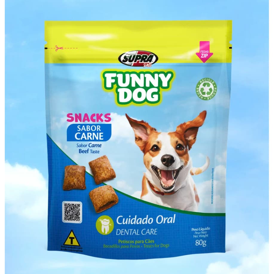 Petisco para Cães Funny Dog Snacks Carne 80gr