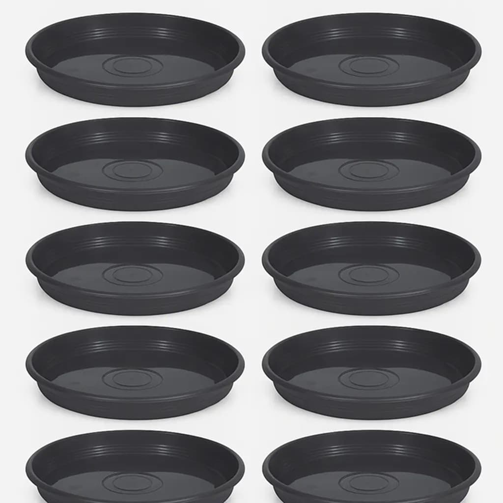 KIT 10 PRATOS  P/ VASO REDONDO 13,3CM  ALTURA 2CM  PLASTICO