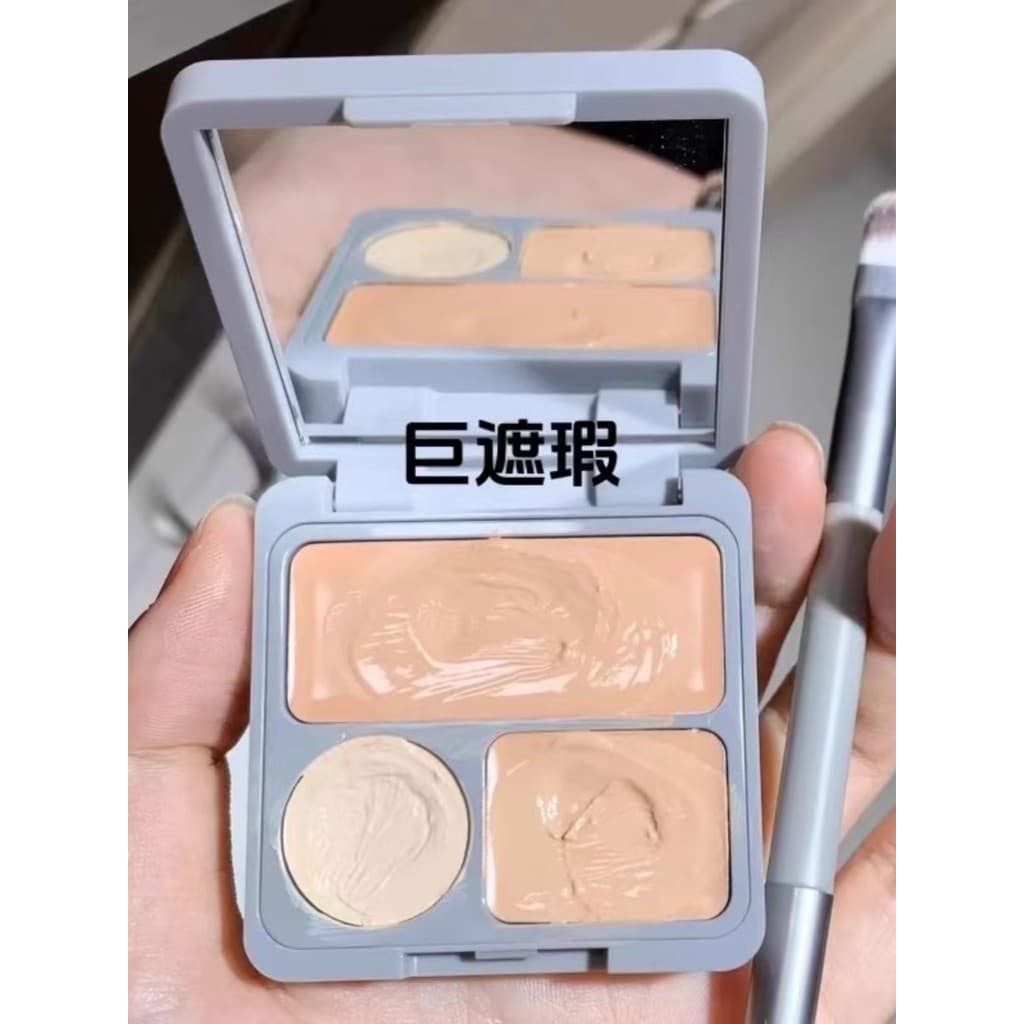 Corretivo de três cores feminino capa manchas poderoso corretivo gigante marcas de Acne olheiras reparação de longa dura