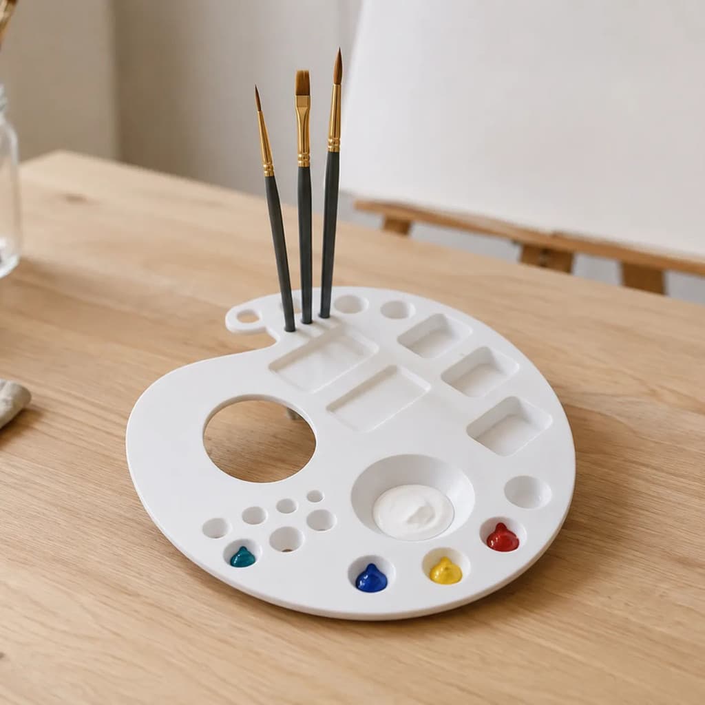Paleta Porta Pintura Tinta Suporte Pincel Organizador