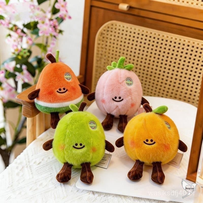 Chaveiro fofo com pingentes de frutas e vegetais - brinquedo de pelúcia com aroma terapêutico, adequado para meninas.
