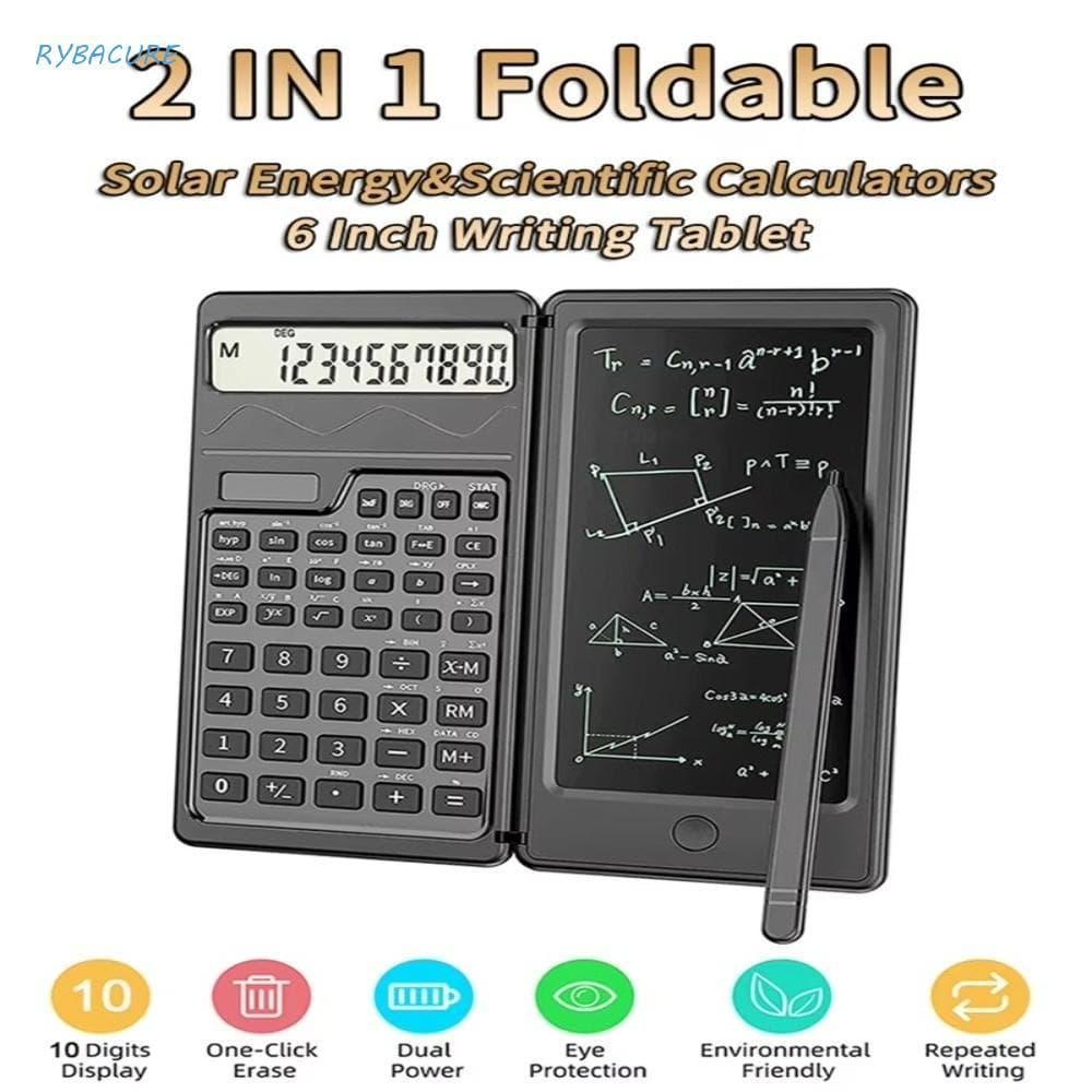 Calculadora Científica , Dobrável De Energia Solar Com Tela LCD De Tablet De Escrita 2 Em 1