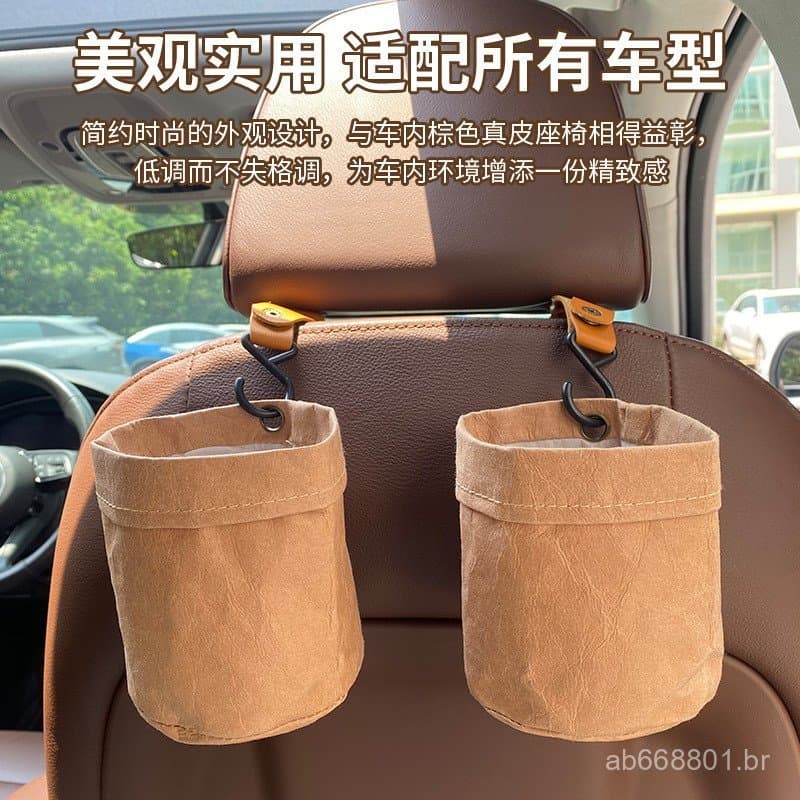 Bolsa de armazenamento suspensa para uso no carro, caixa de armazenamento multifuncional para o encosto do banco, gancho