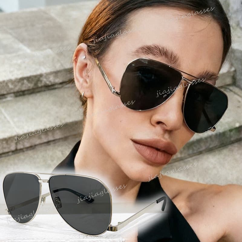 Retro Ponte Dupla Grande Quadro Piloto Óculos De Sol Para Mulheres Moda Masculina Metal Resistente A UV Tendência Ao Ar
