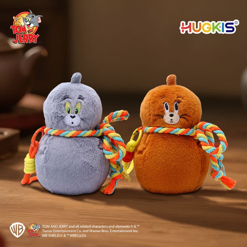 HUGKIS Gato e Rato Fulu Brinquedo de Pelúcia Pingente Mochila Bênção Boa Sorte Pingente Boneca Presente