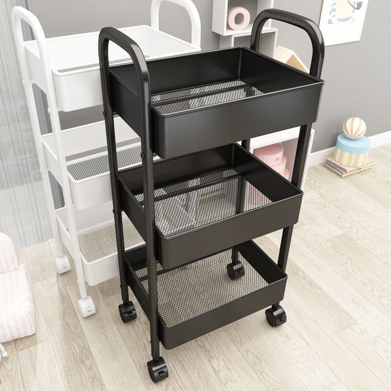 Pequeno carrinho de bebê rack de chão Multi-camada casa quarto bebê móvel lanches cozinha multifuncional rack de armazen