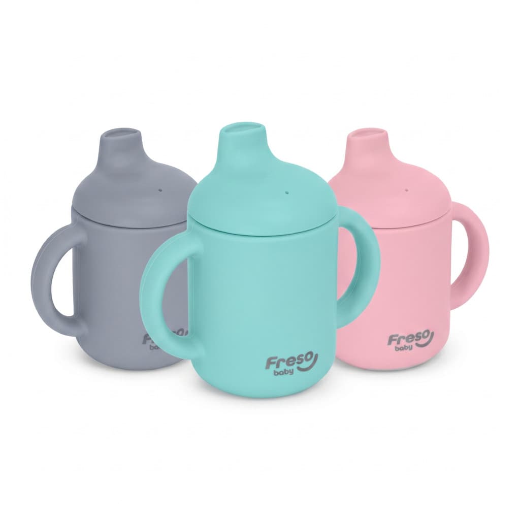 Copo Treinamento Transição com Alça 100% Silicone 120ml Freso Baby BPA Free