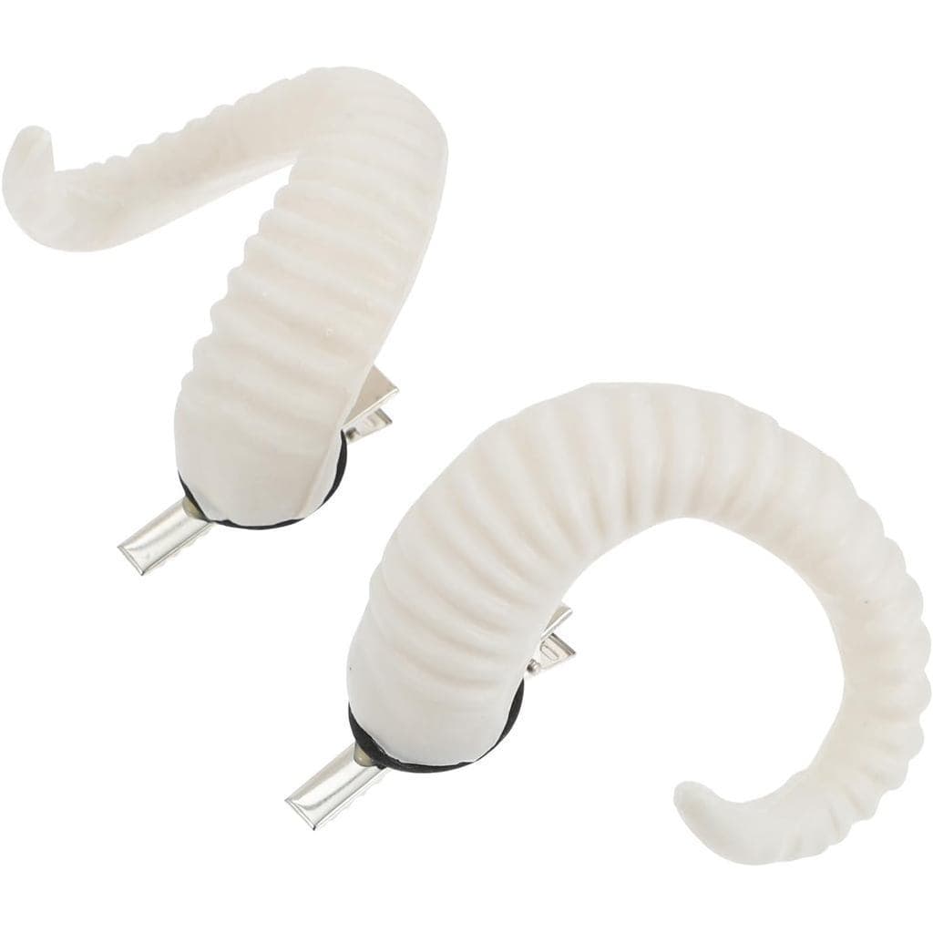 Presilha de cabelo artificial em formato de chifre da OUNONA, adequada para fantasias de cosplay de Halloween.