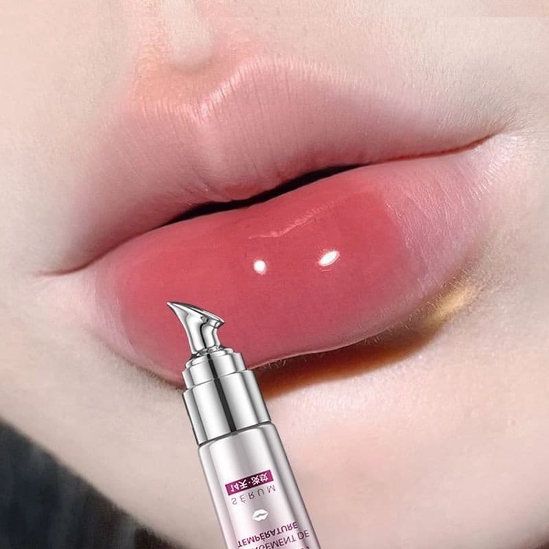 Bálsamo labial termocrômico, linhas de luz, hidratante, copo de imersão, Anti-secagem, batom esfoliante, Primer