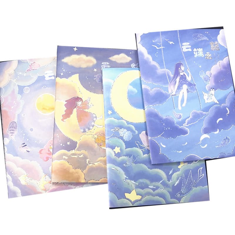 Fuyou O Pequeno Príncipe Rococo Dança Música Página Colorida Linha de Carro Caderno Livro de Trabalho 40 Folhas B5 Livro