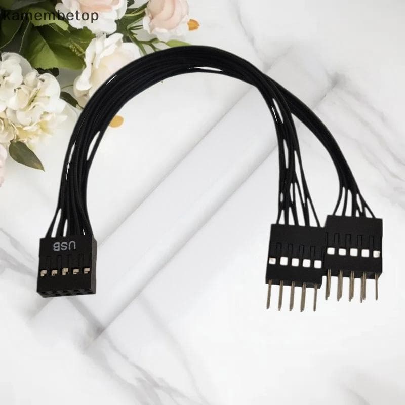 1 Pçs Redefinir Desktop Ligar/Desligar Cabo De Controle Duplo PC Placa-Mãe Interruptor Jumper 9 Pinos 1 A 2 Linha Diviso
