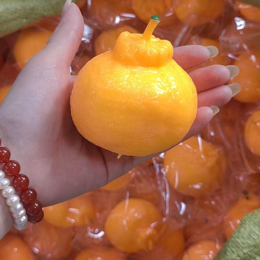 Brinquedo Mole Laranja Crepitante , Efeitos Sonoros Moldáveis , De Apertar , Amassar Mão , Relaxar TPR