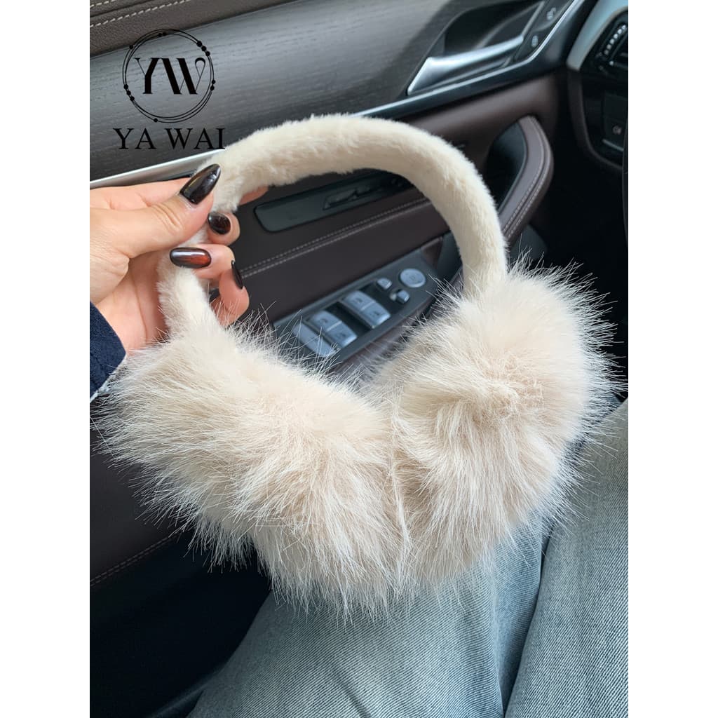Além de protetores de orelha de pelúcia inverno moda feminina inverno quente earmuffs earmuffs dobrável estudante antico