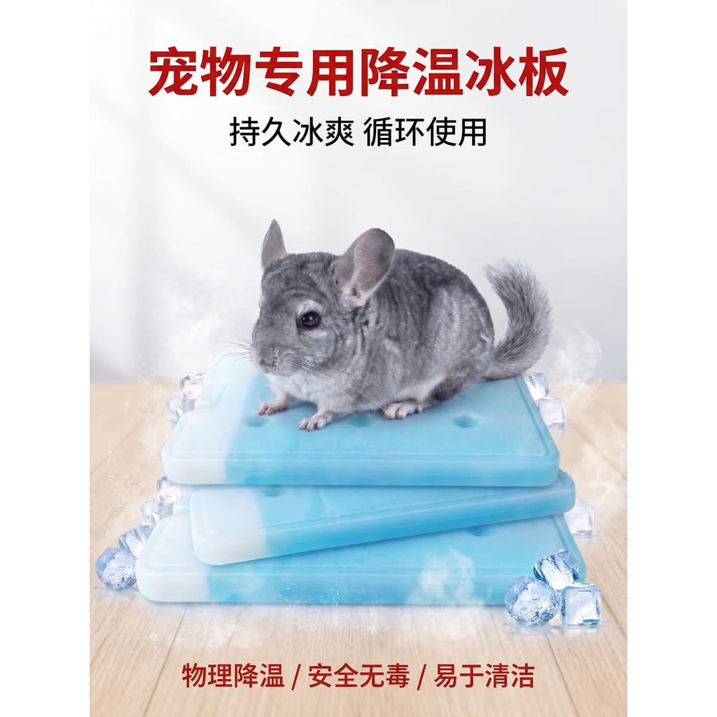 Pet resfriamento ferramenta útil caixa de cristal gelo placa de gelo reutilizável Hamster meu vizinho Totoro coelho verã