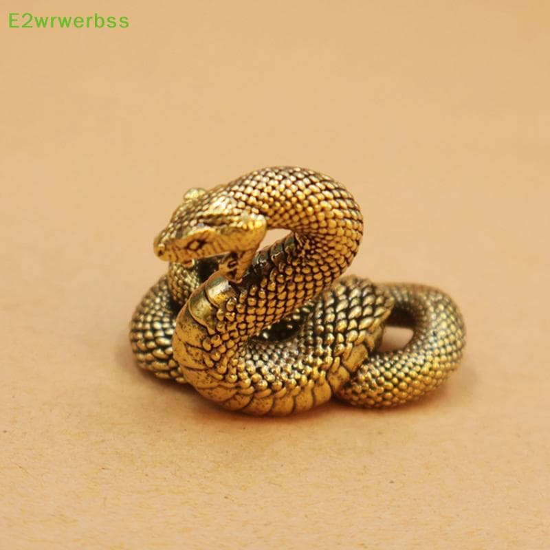 [E2wrwerbss] Decorações De Mini Cobra De Latão Vintage Chá Pet Estatuetas De Animais Antigos Miniaturas Ornamento De Mes