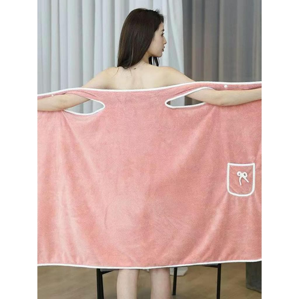 Toalha de banho saia de banho pode usar toalha de banho Robe feminino Coral velo estilingue saia de banho roupão absorve