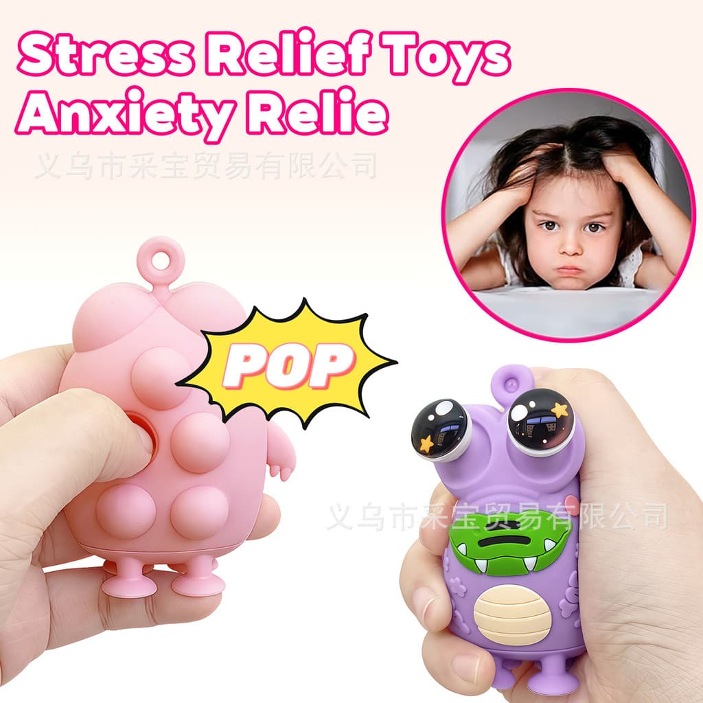 Crocodilo Silicone pitada música descompressão brinquedo dos desenhos animados colisão olho pingente bonito mochila chav