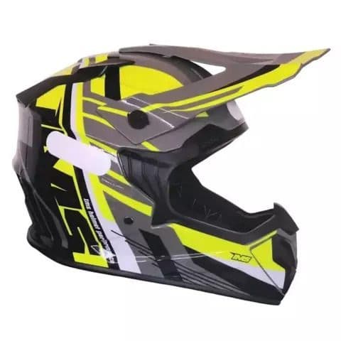 CAPACETE IMS REVO INFANTIL - CINZA/PRETO/FLUOR M-50