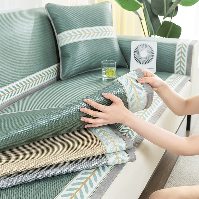 [Novo produto] Tapete de vime de absinto Almofada de sofá estilo verão Almofada de tapete legal Sensação fresca Seda gel