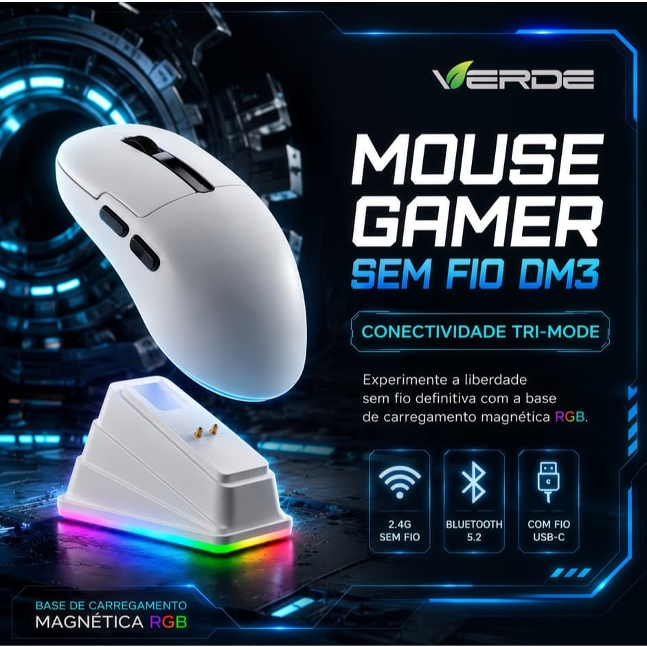 Mouse X11 Sem Fio Bluetooth Gamer Sem Fio Com Adesivo Bluetooth Usb 3 em 1