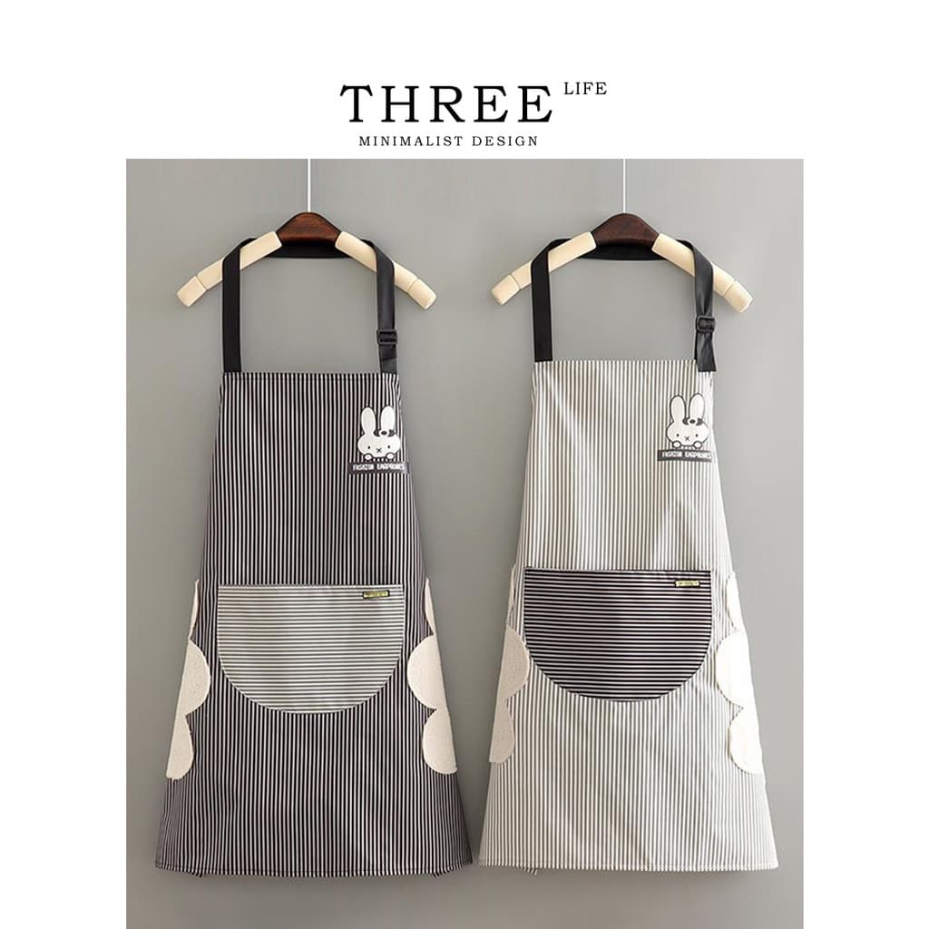 Tlife · Miffy · Avental à prova d'água com bolso para cozinha, cozinha japonesa, frente única, pescoço, cintura| Miffy