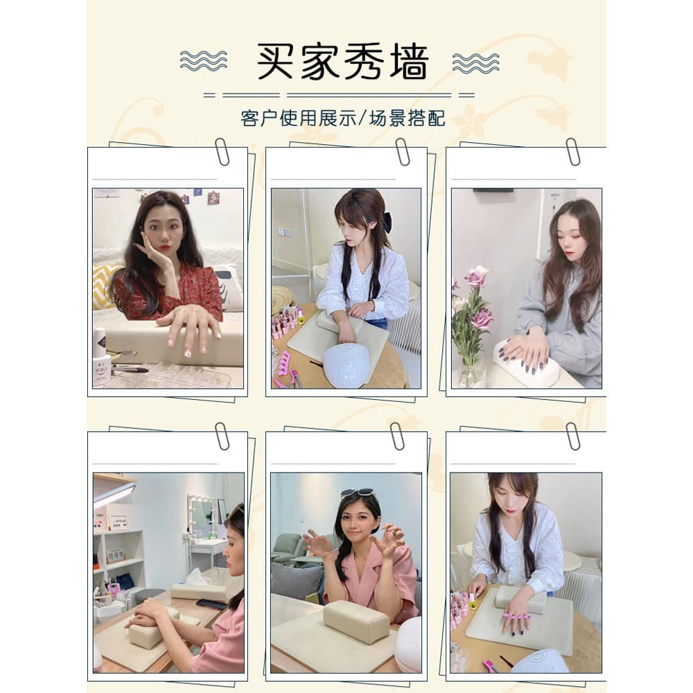 Conjunto de travesseiro de mão para manicure Almofada influenciadora Almofada de mesa Descanso de mão Estilo japonês Alm
