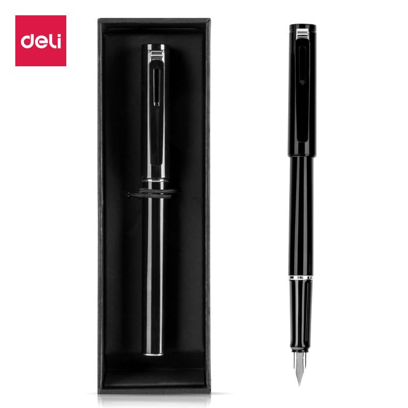 Deli Caneta-tinteiro EF Tip 0.38mm Caixa de presente Adulto Estudante Prática de escrita Caligrafia Caneta-tinteiro Pres