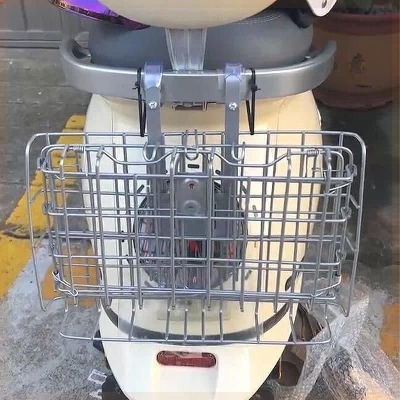 Cesta traseira do veículo elétrico bicicleta frente pendurado cesta de armazenamento capacete capa de chuva artigos dive