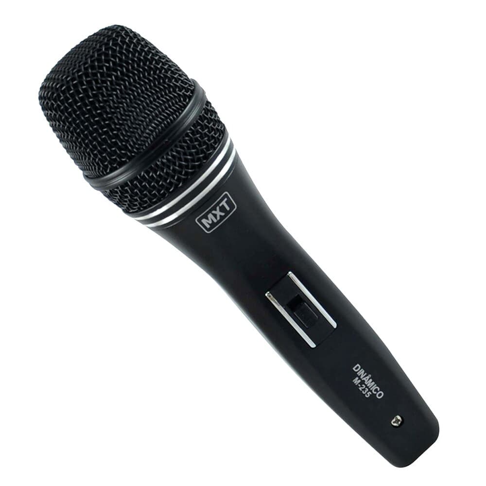 Microfone Dinâmico Com Fio M-235 Profissional - Cabo 3 Metros - O.d.5.0 Mm [F133]