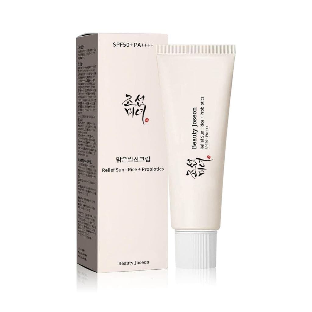 Relief Sun Protetor Solar Orgânico Coreano SPF50+, PA++++ com Arroz e Probióticos |   Solução Coreana para Cuidados com