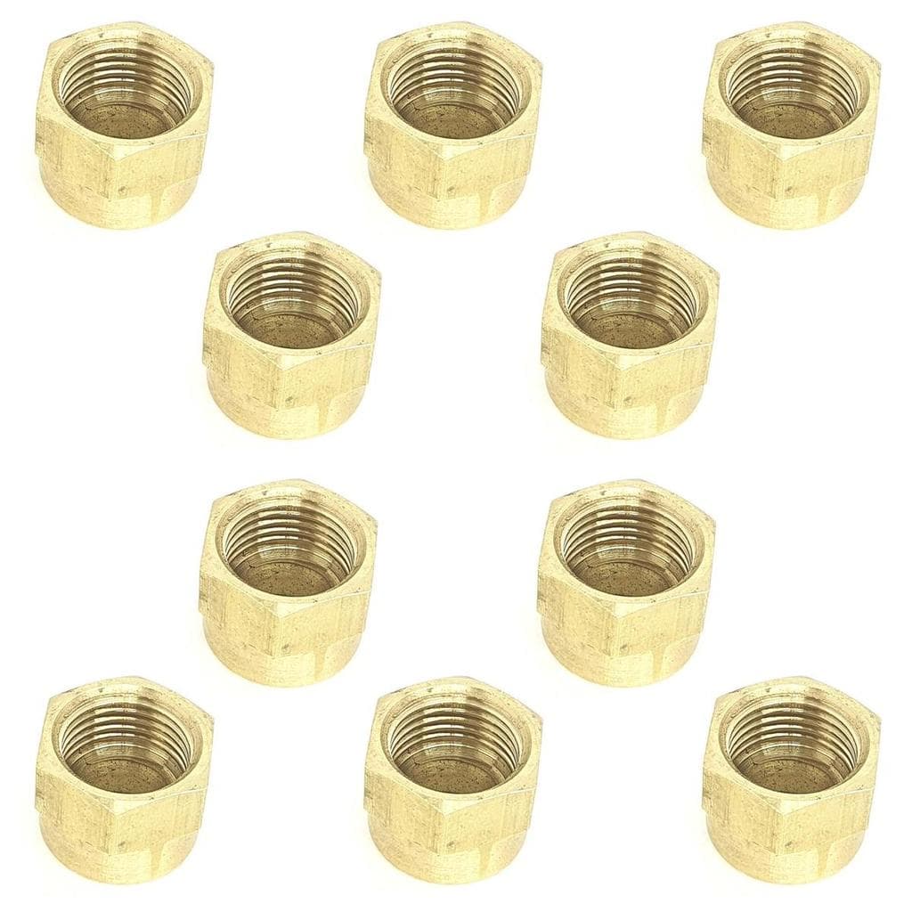 Kit 10 Unidades Porca Ar Condicionado Para Flange 3/8 Latão