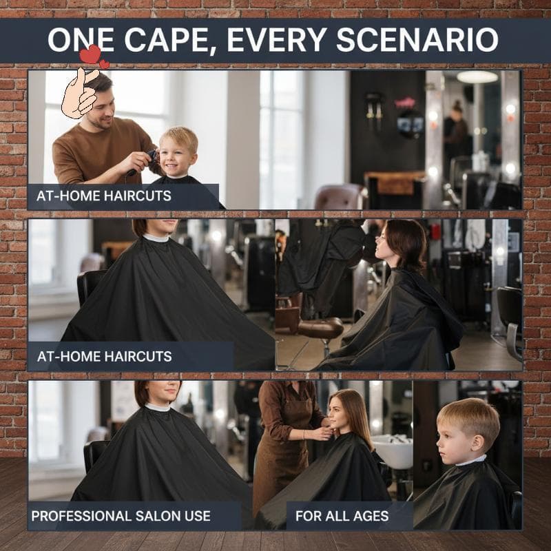 [PEBR] Capa De Barbeiro Respirável Ajustável À Prova D'água Para Corte De Cabelo Homens E Mulheres , Doméstico [fa]