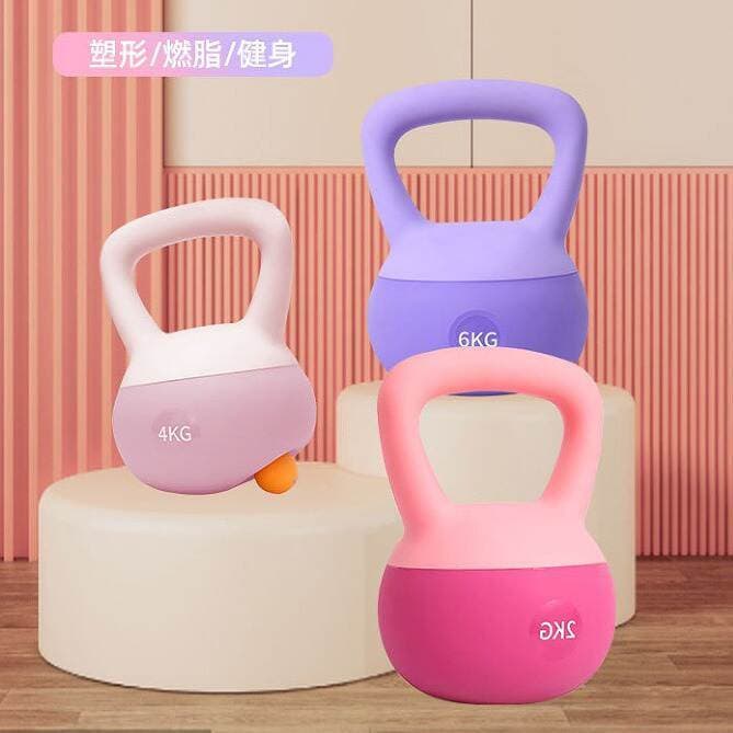 Casa PVC macio kettlebell equipamentos de Fitness senhoras agachamento treinamento Hip iniciante kettlebell pequena chal
