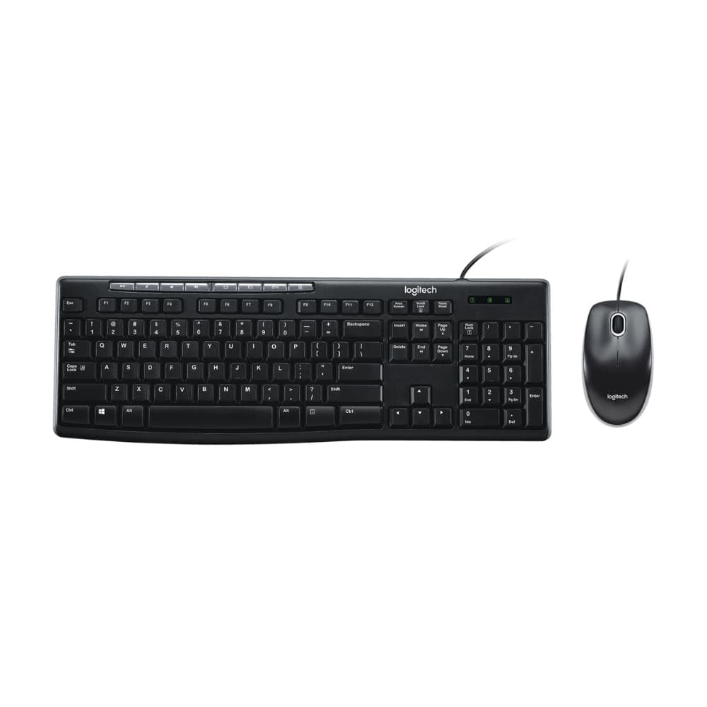 Combo Teclado E Mouse Logitech Mk200 Usb Preto [F133]