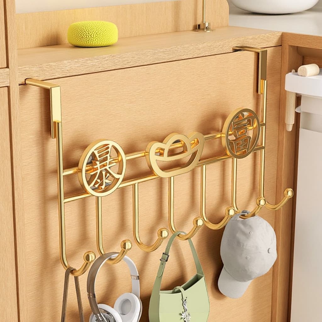 Atrás da porta gancho cabide rack porta traseira cabide sem perfuração quarto volta gancho armazenamento de roupas
