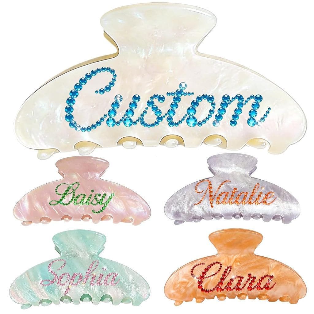 Presilha de Cabelo Personalizada com Nome, Presilha Grande para Cabelo Grosso, Presentes Personalizados para Noiva, Espo