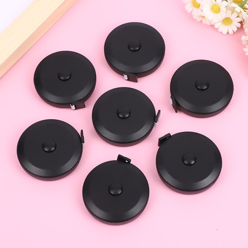 2 pçs preto fosco automático psiquiatra fita de couro macio fita métrica 150cm/60 Polegada escala dupla roupas régua med