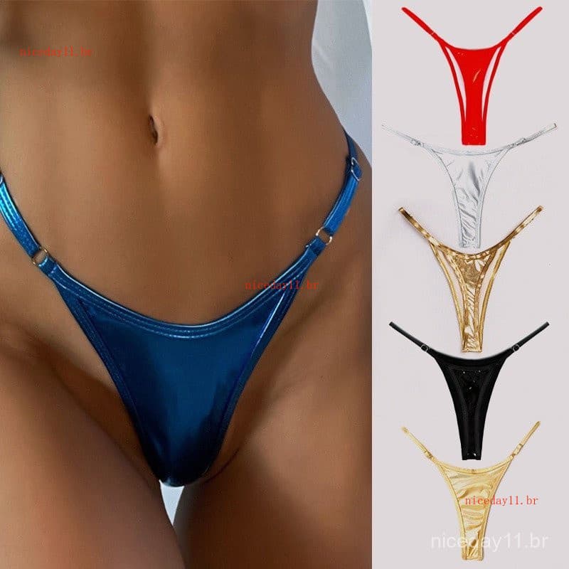 Maiô feminino, cor sólida, tanga feminina 96RX