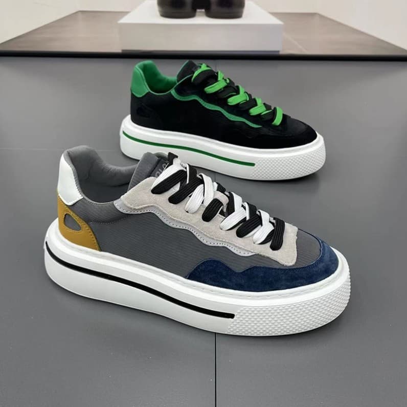 Homens sapatos masculinos novo estilo 2025 outono de sola grossa papai sapatos leves tênis na moda sapatos masculinos au