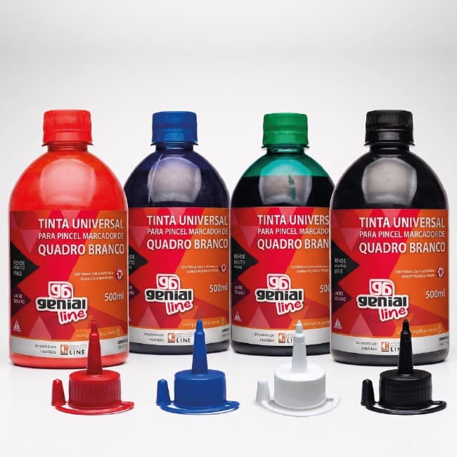 Kit 4 Cores Tinta Genial 500Ml