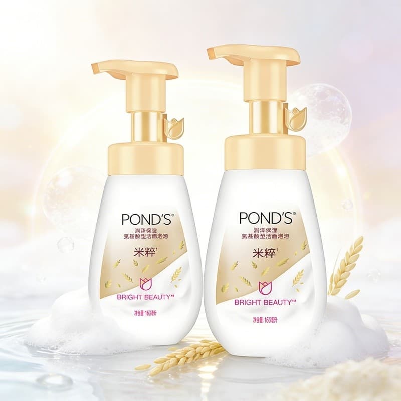 Pond's Rice Essence Hidratante Hidratante Espuma de Limpeza de Aminoácidos 160ml * 2 Pele de Limpeza Suave