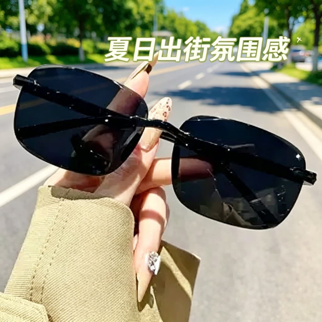 Novos óculos de sol sem aro ao ar livre novos acessórios da moda masculina de negócios óculos de sol masculinos