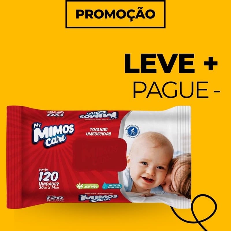 Conjunto de 750 Lenços Umedecidos My Mimos Care (5 pacotes, 150 lenços cada) Lenços Umedecidos FQY0