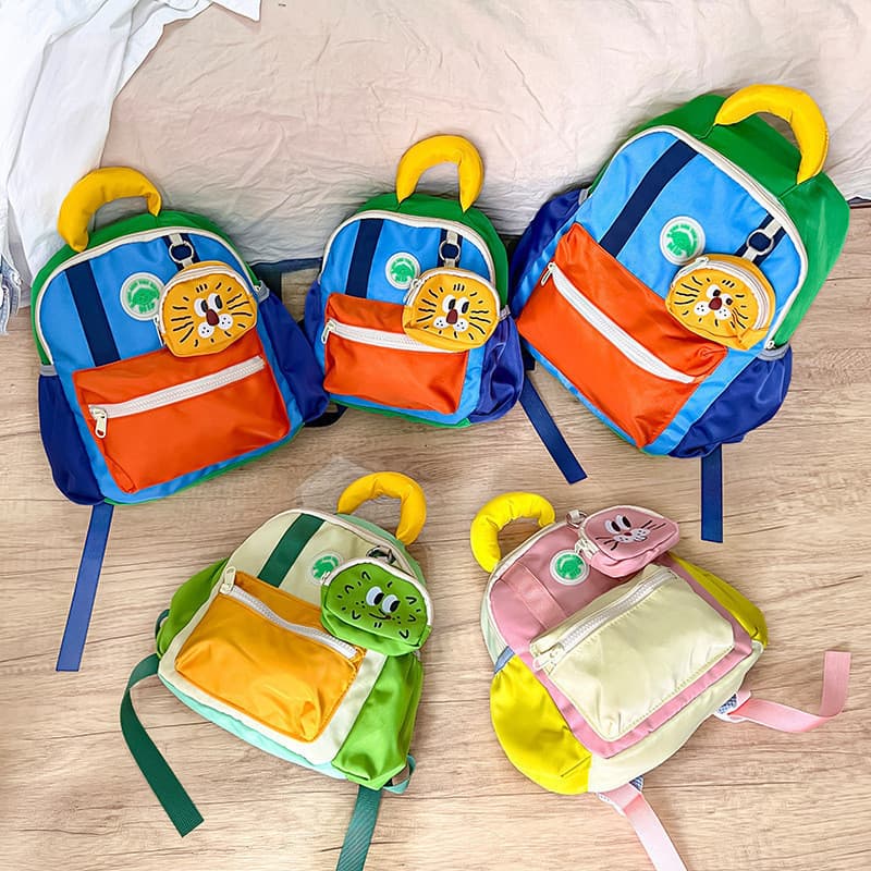 Mochila infantil para meninos e meninas, mochila pequena para crianças de 3 a 6 anos, mochila infantil com tema de anima